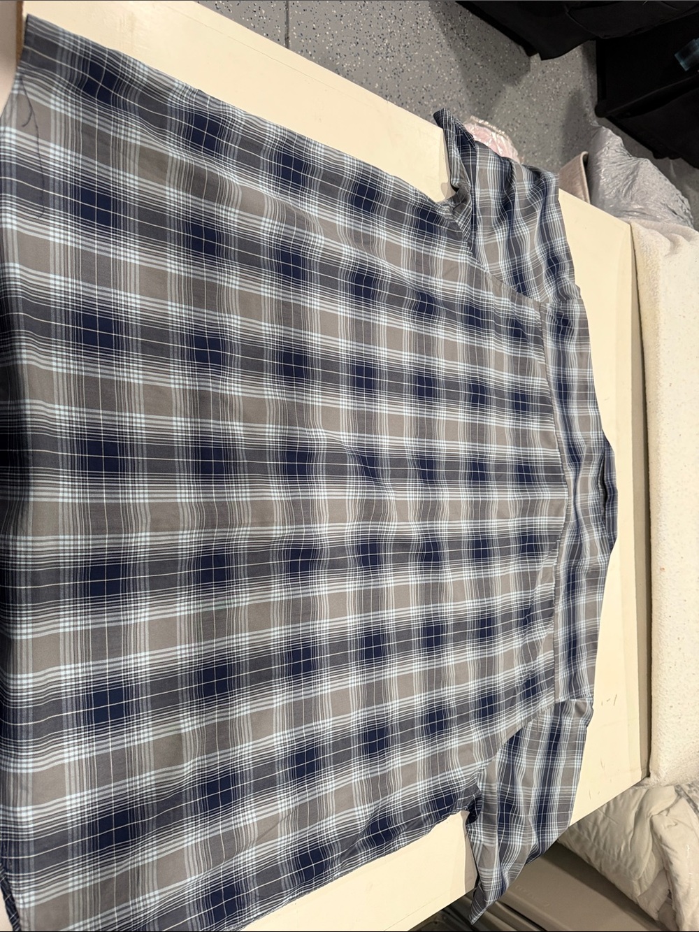 DIXXON Men's Blue and Gray Plaid Button-Down Shirt - Picture 4 of 6